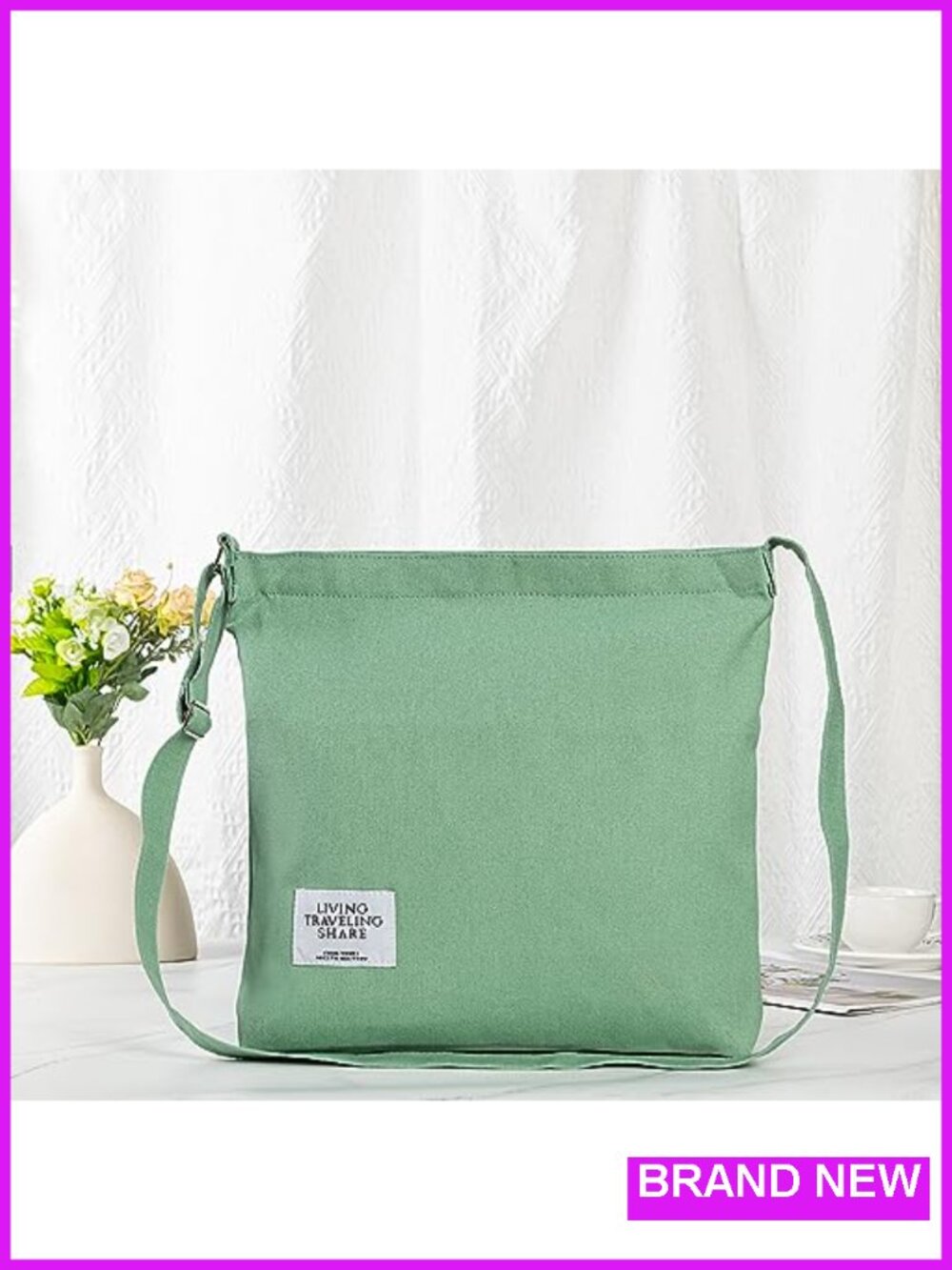 Women's Retro Canvas Shoulder Bag Hobo Crossbody Tote - Picture 2 of 6